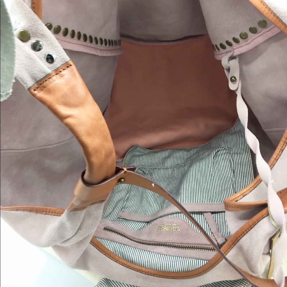 Old Trend Modern Vintage Rose Tan Suede Large Bag - Picture 4 of 15